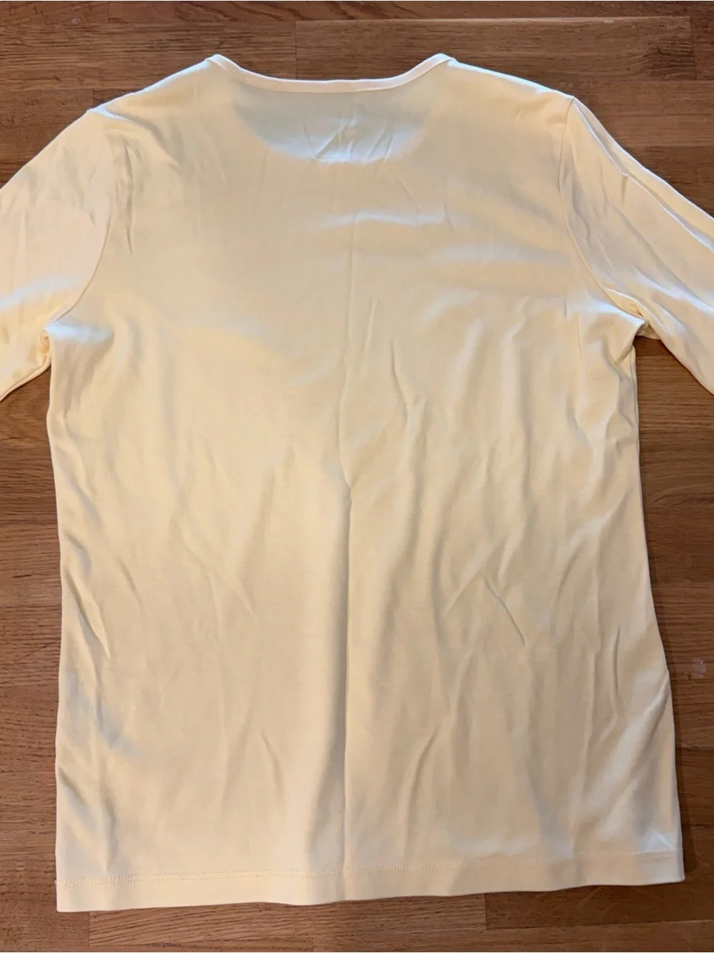 Women's Pima Cotton Shaped Tee, Three-Quarter-Sleeve Jewelneck